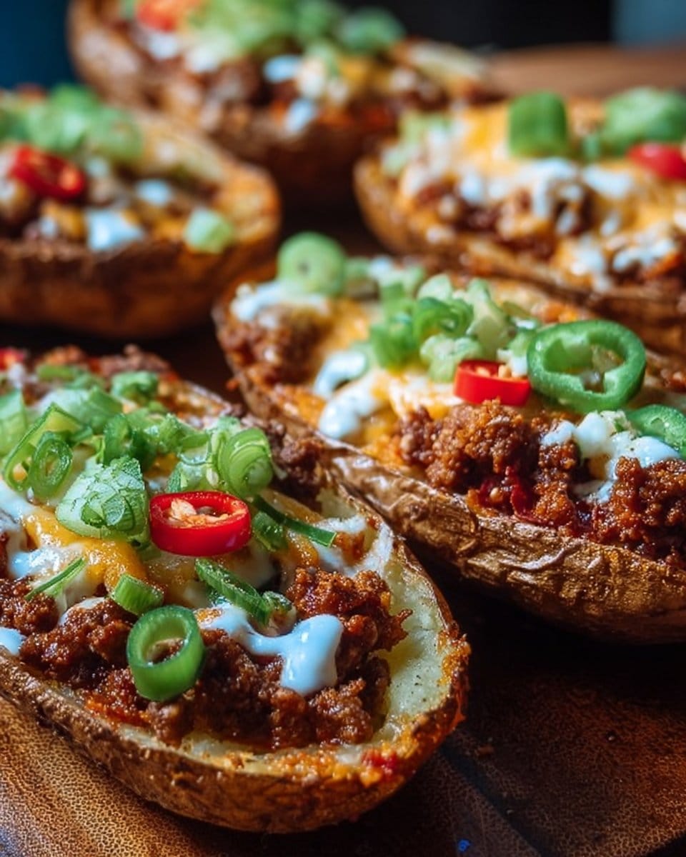Crispy Chili Loaded Potato Skins