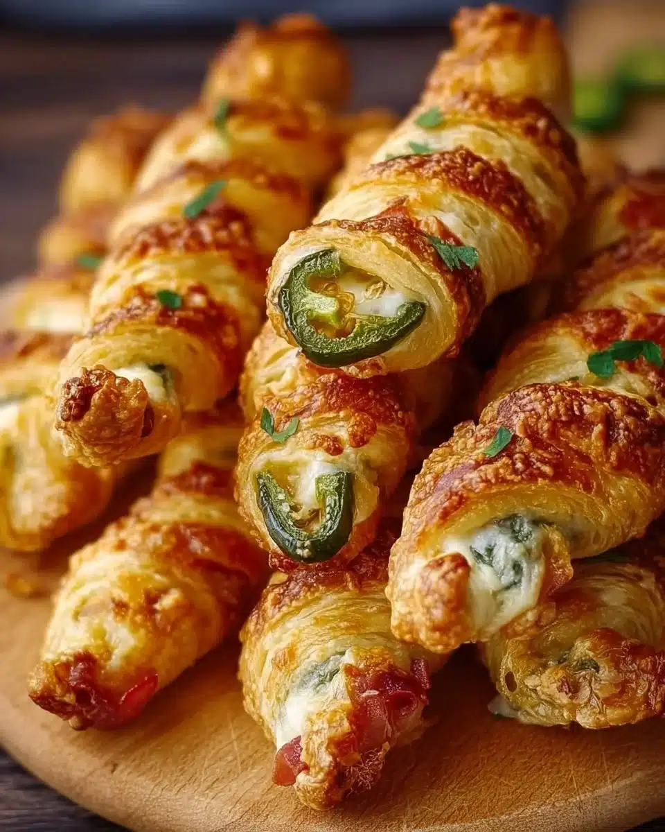 Plate of delicious jalapeno popper twists ready for game day