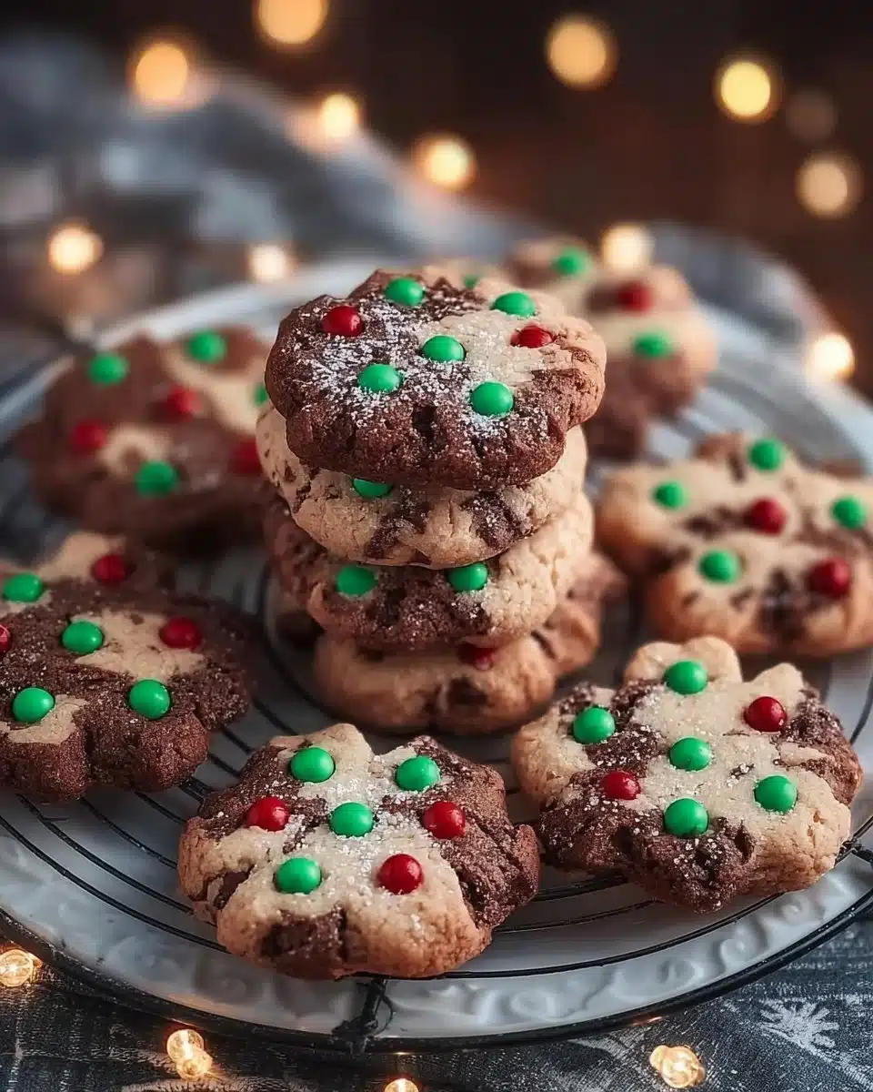 A plate of easy Christmas cookies decorated with colorful icing and sprinkles.