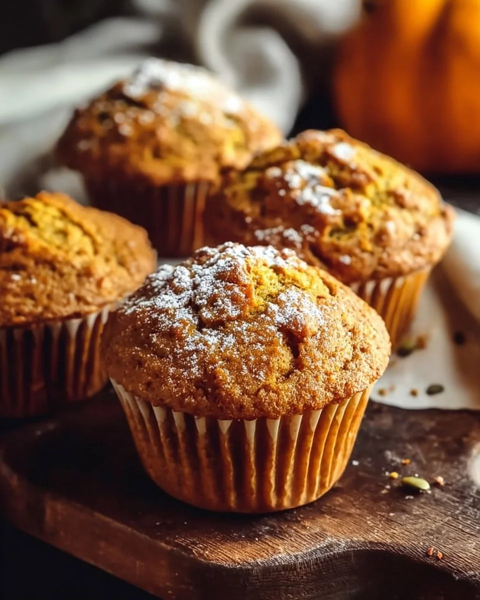 Delicious easy pumpkin muffins baked to perfection