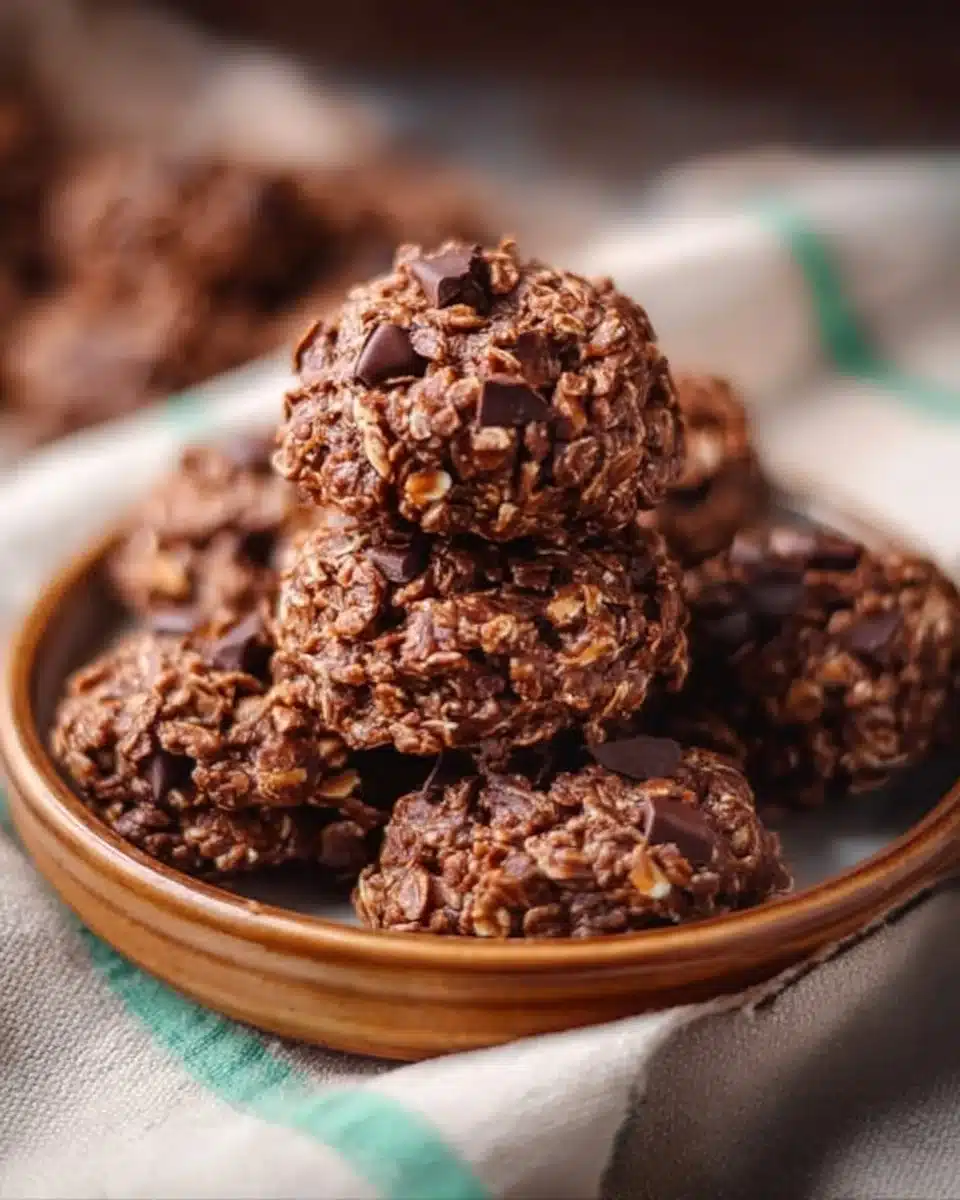 Healthy no bake cookies made with natural ingredients