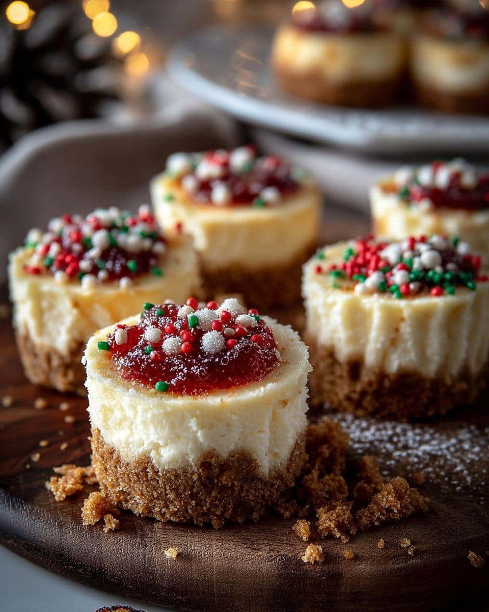 Mini Christmas Cheesecakes