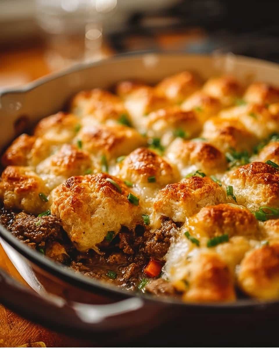 Cheesesteak Bubble Up Biscuit Bake