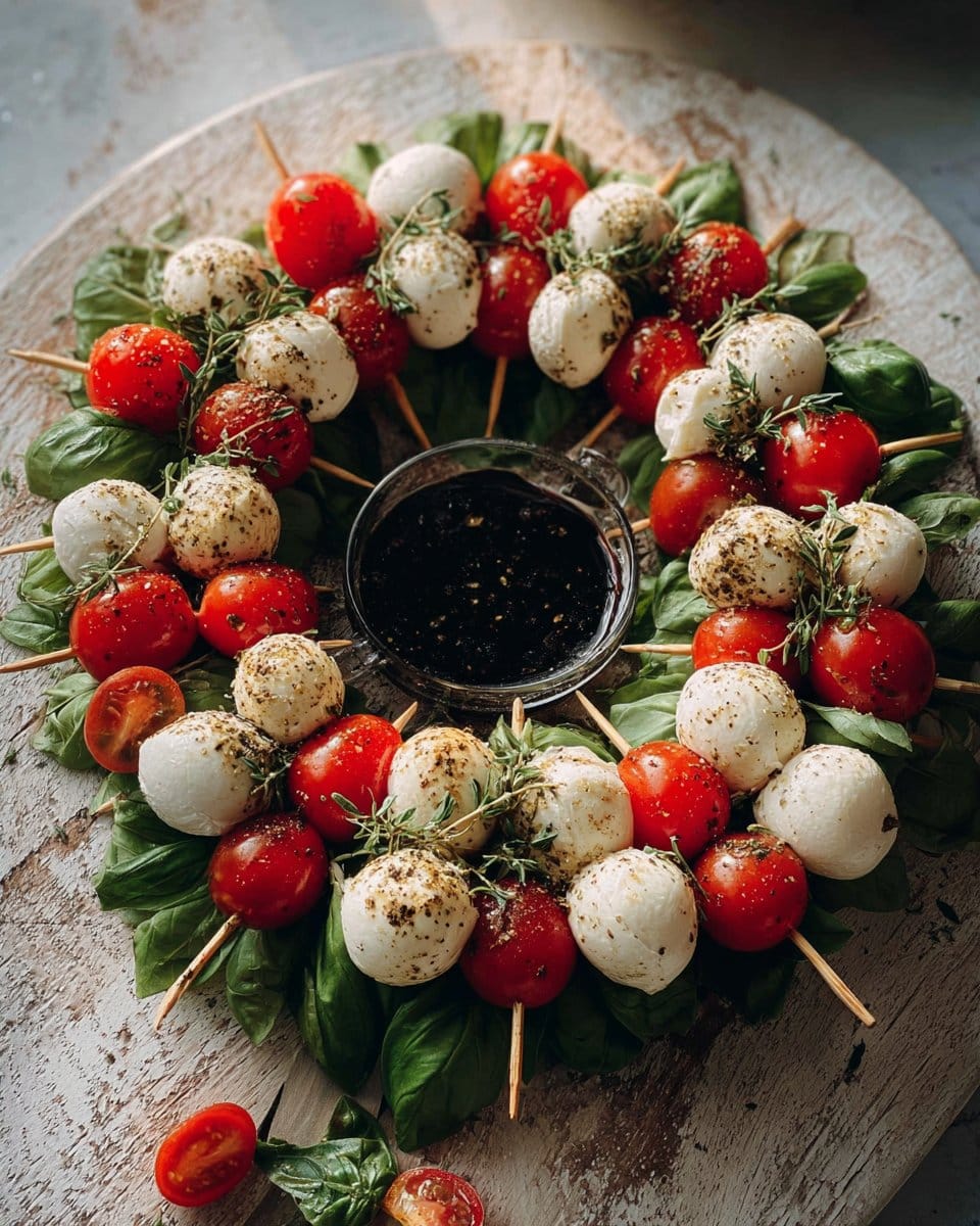 Christmas Caprese Wreath