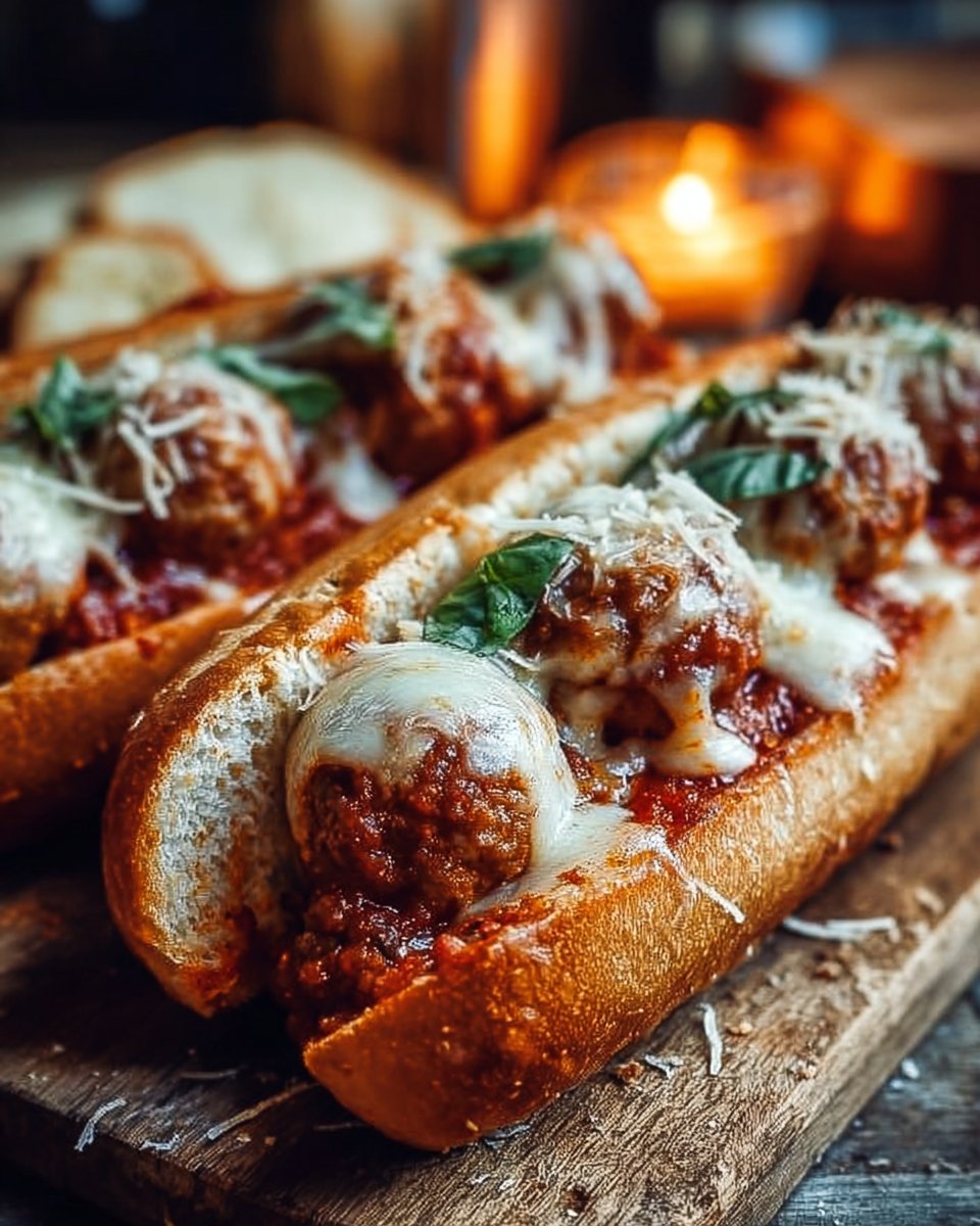 Cheesy Meatball Subs