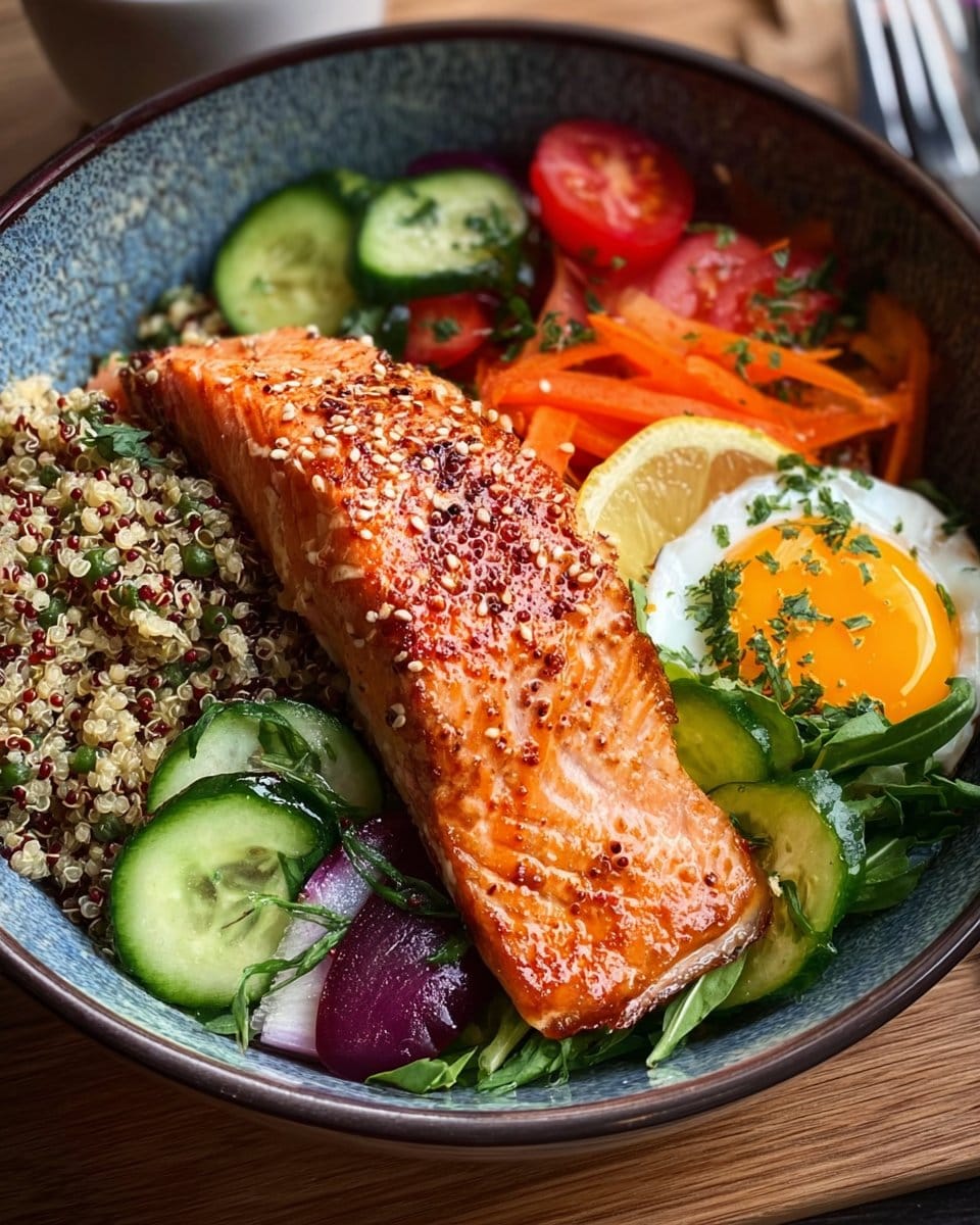 Power Protein Bowl with Salmon, Quinoa & Veggies