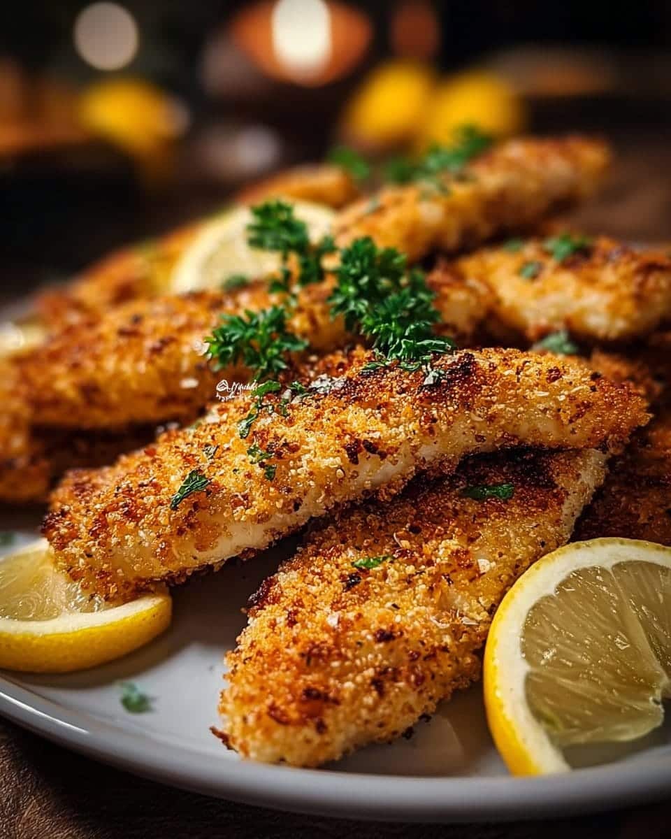 Crispy Lemon Parmesan Chicken Tenders