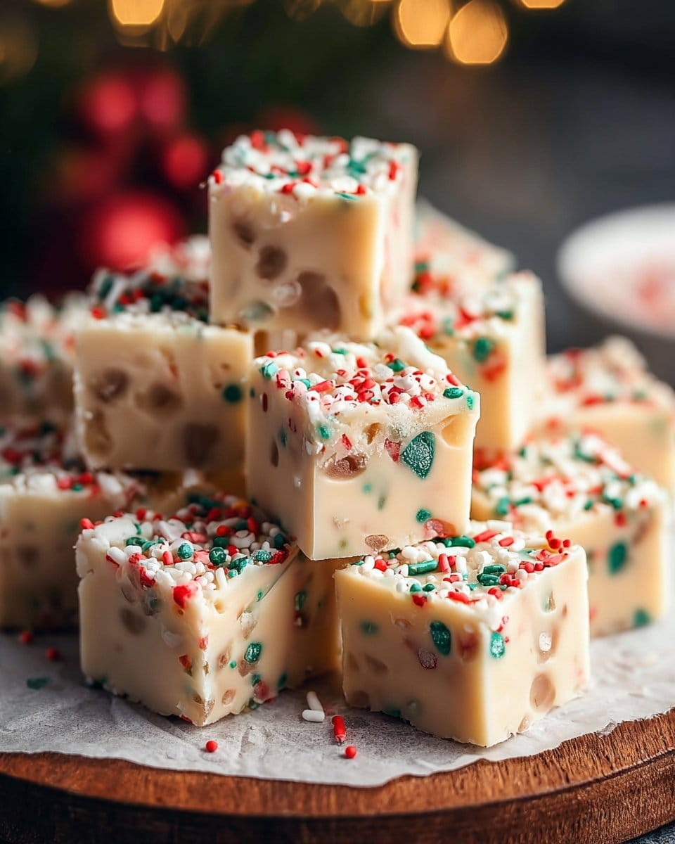 Festive Sugar Cookie Christmas Fudge