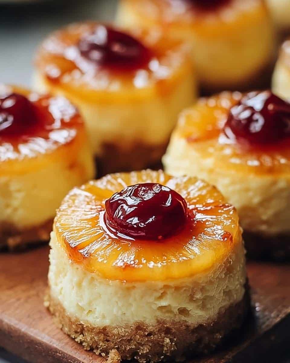 Mini Pineapple Upside-Down Cheesecakes