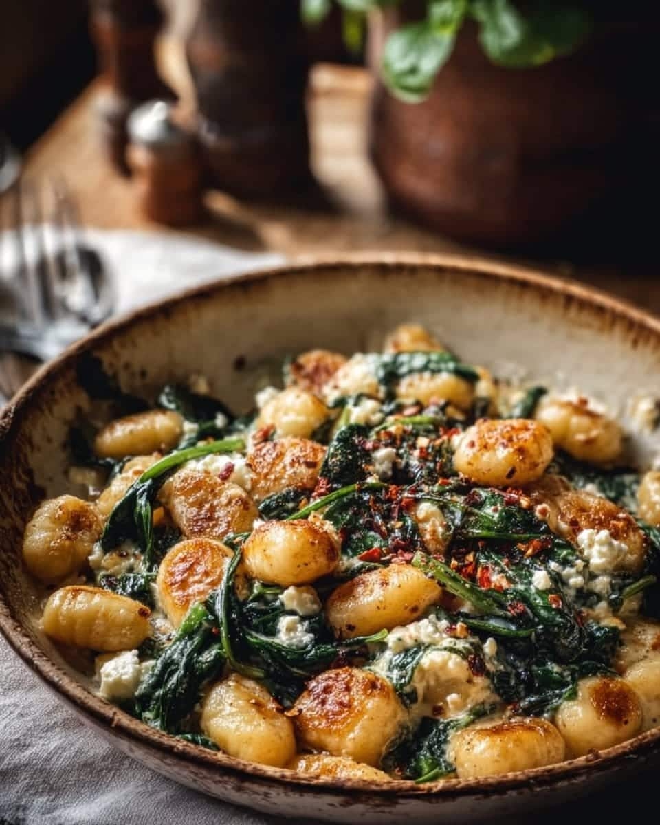 Creamy Gnocchi with Spinach and Feta