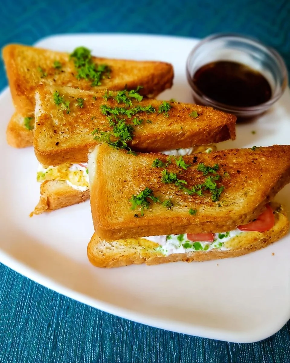 Delicious yogurt tempered sandwich recipe with fresh ingredients