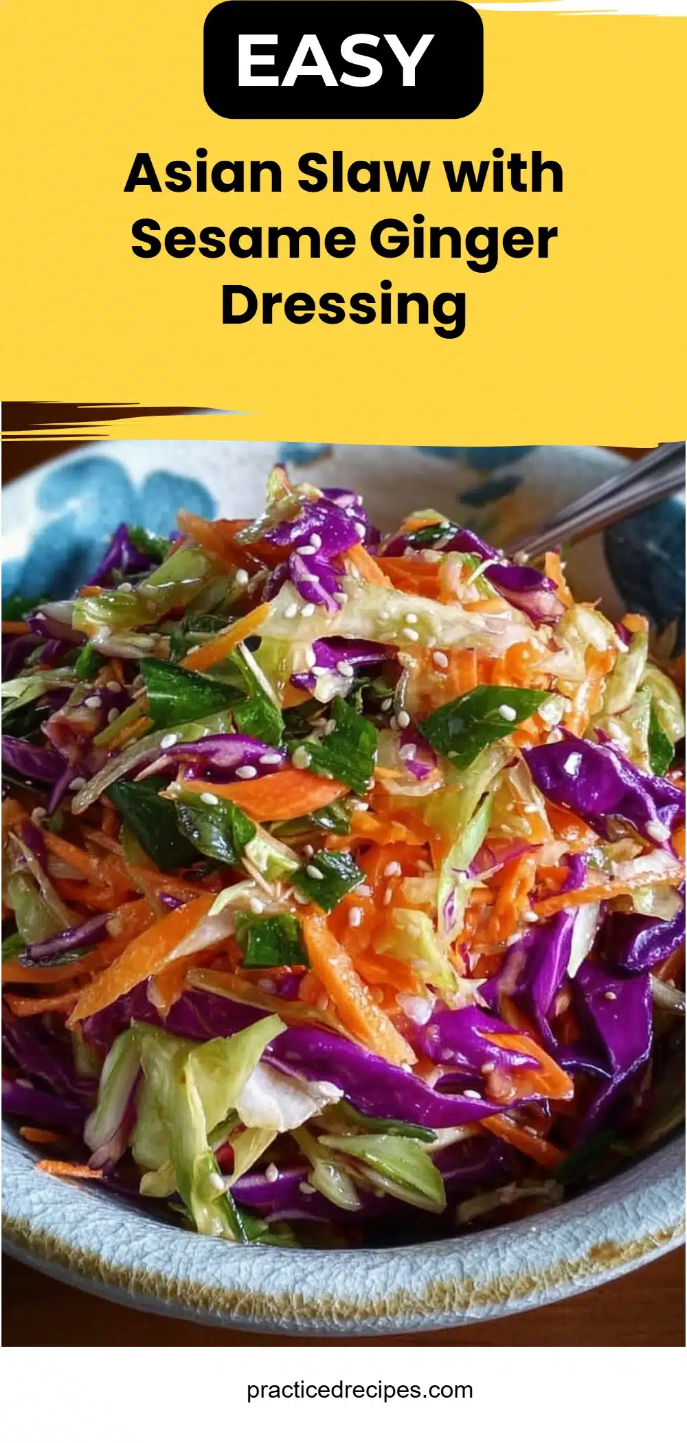 Asian Slaw with Sesame Ginger Dressing
