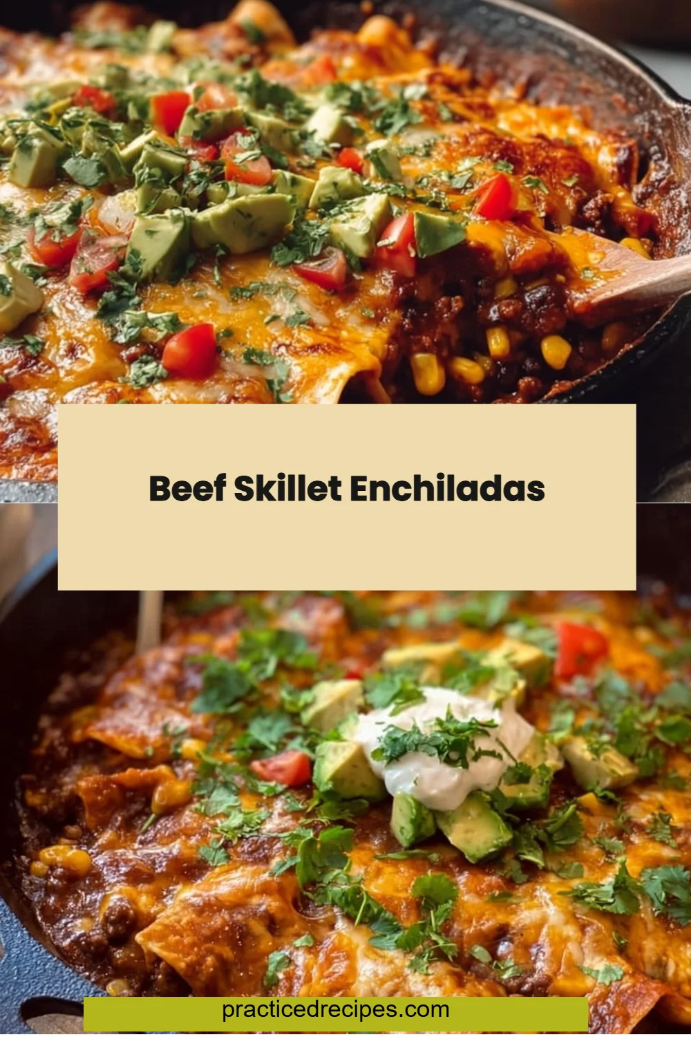 Beef Skillet Enchiladas