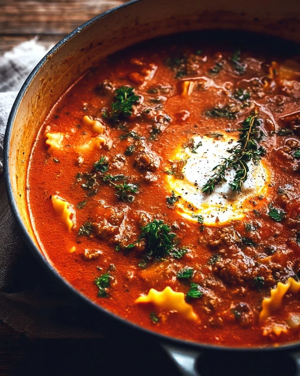 BEST EVER One-Pot Lasagna Soup Recipe!