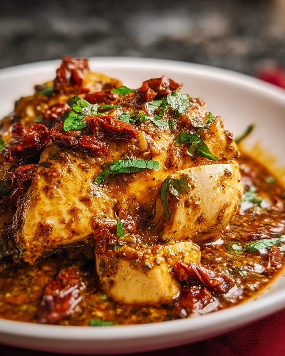 A delicious plate of Marry Me Chicken with creamy sauce and fresh herbs.