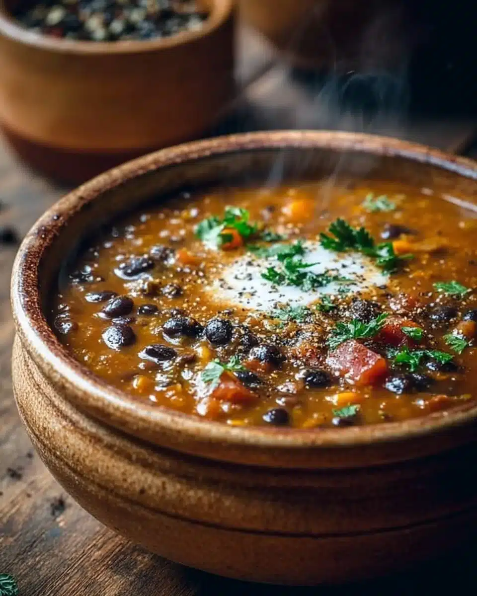 Black Bean and Lentil Soup