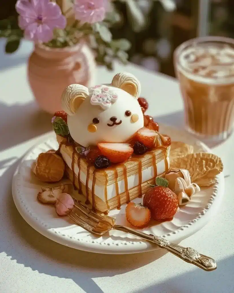 Kawaii Cuisine delights featuring colorful desserts and adorable food by Charlotte Rossini.