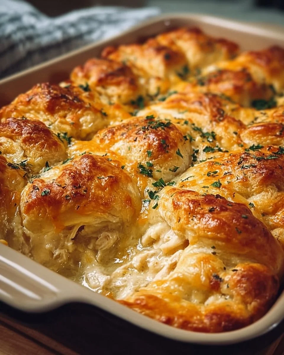 Cheesy Chicken Crescent Bake