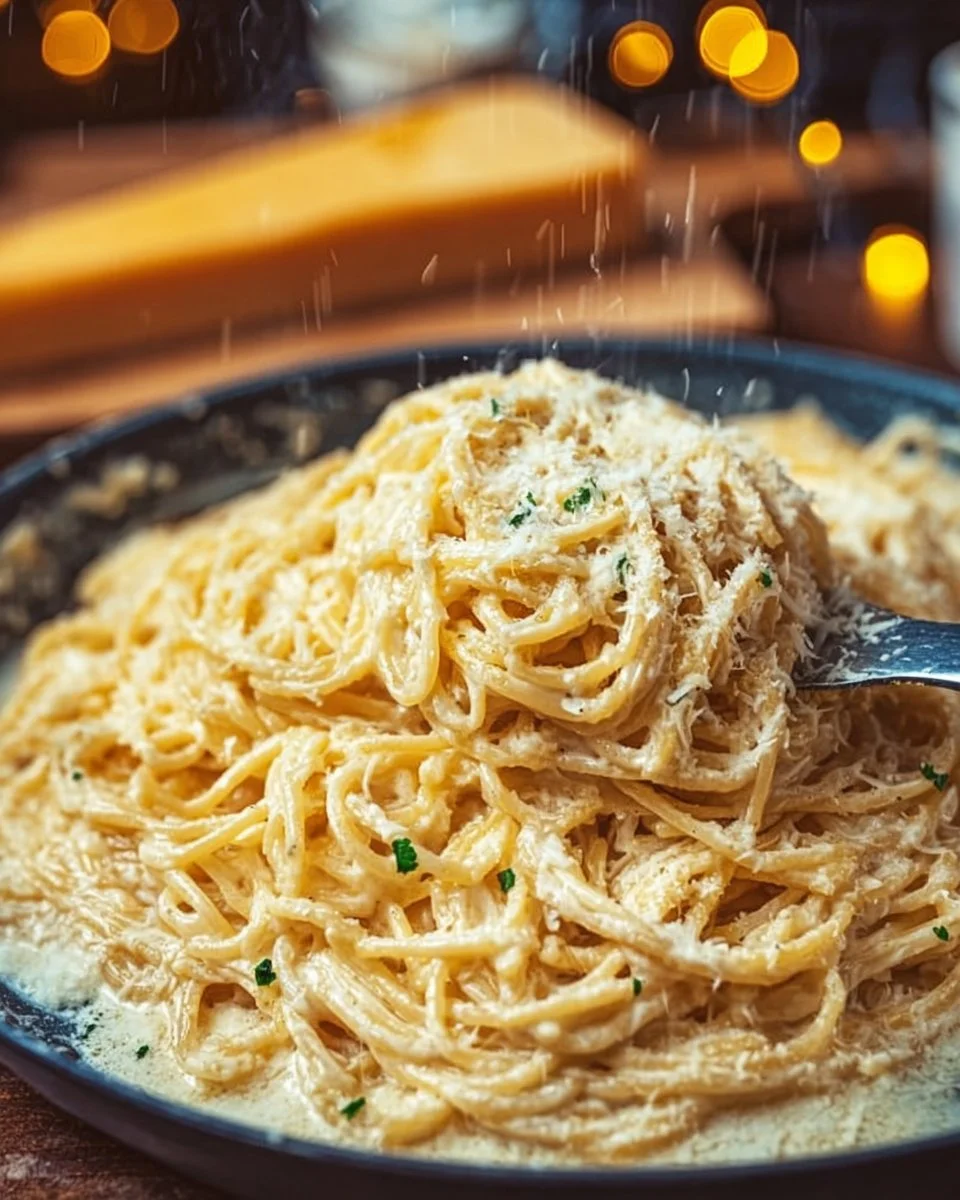 Cheesy Garlic Parmesan Spaghetti
