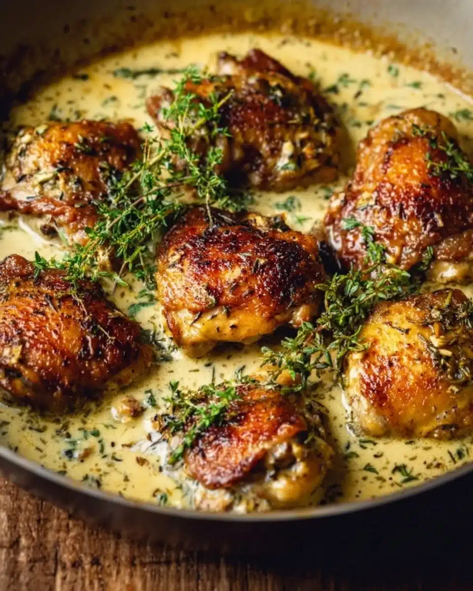Creamy Garlic Chicken Thighs (Restaurant-Style, 30 Minutes)