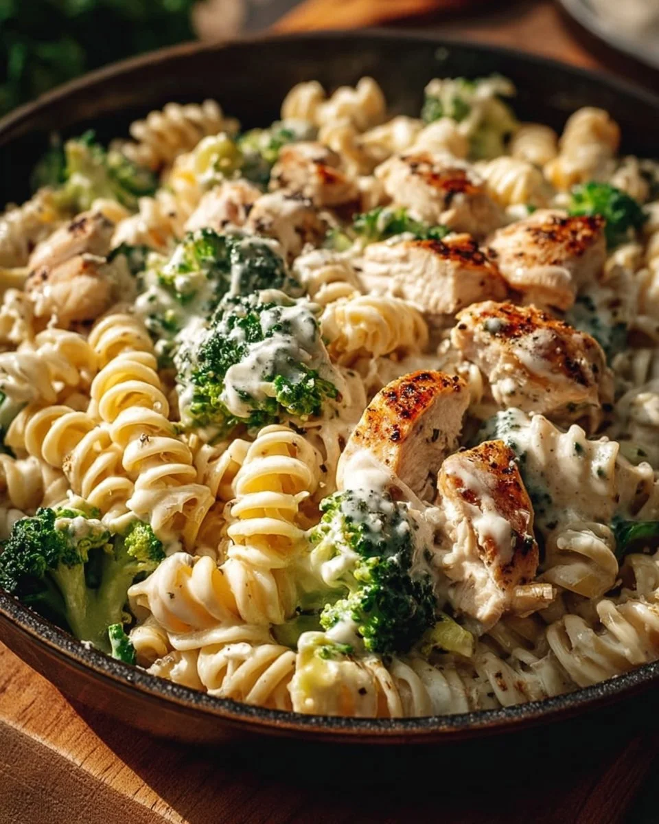 Creamy Rotisserie Chicken Broccoli Pasta