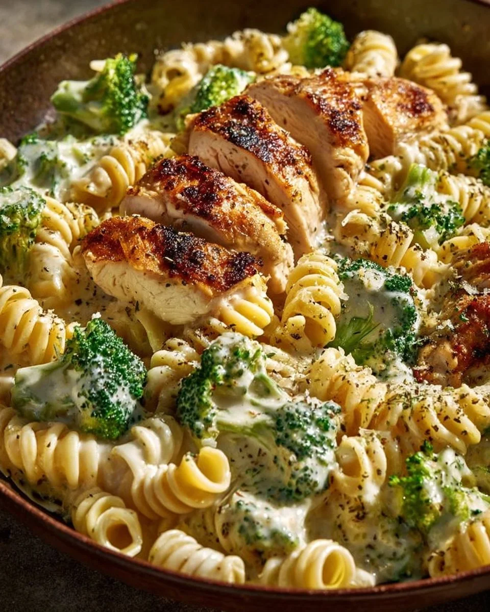 Creamy Rotisserie Chicken Broccoli Pasta