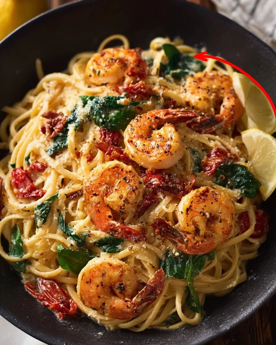 Tuscan Shrimp Pasta