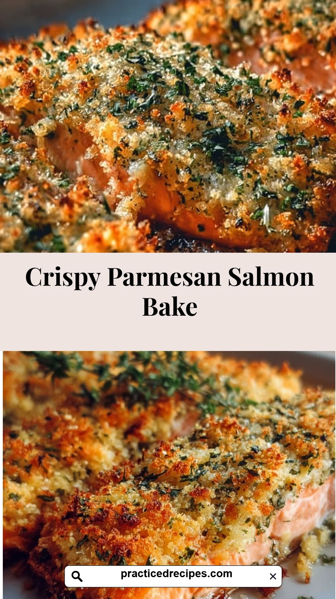 Crispy Parmesan Salmon Bake