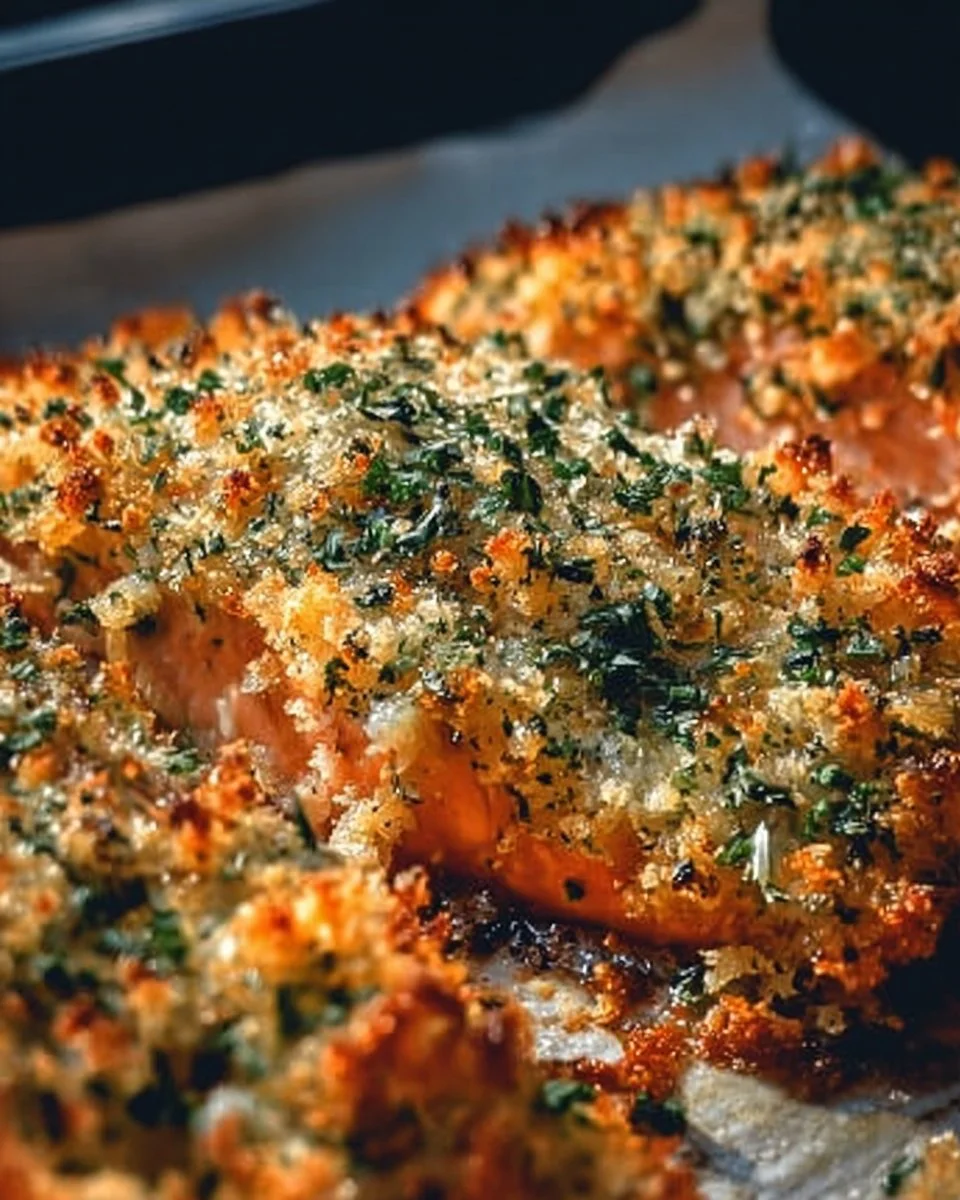 Crispy Parmesan Salmon Bake