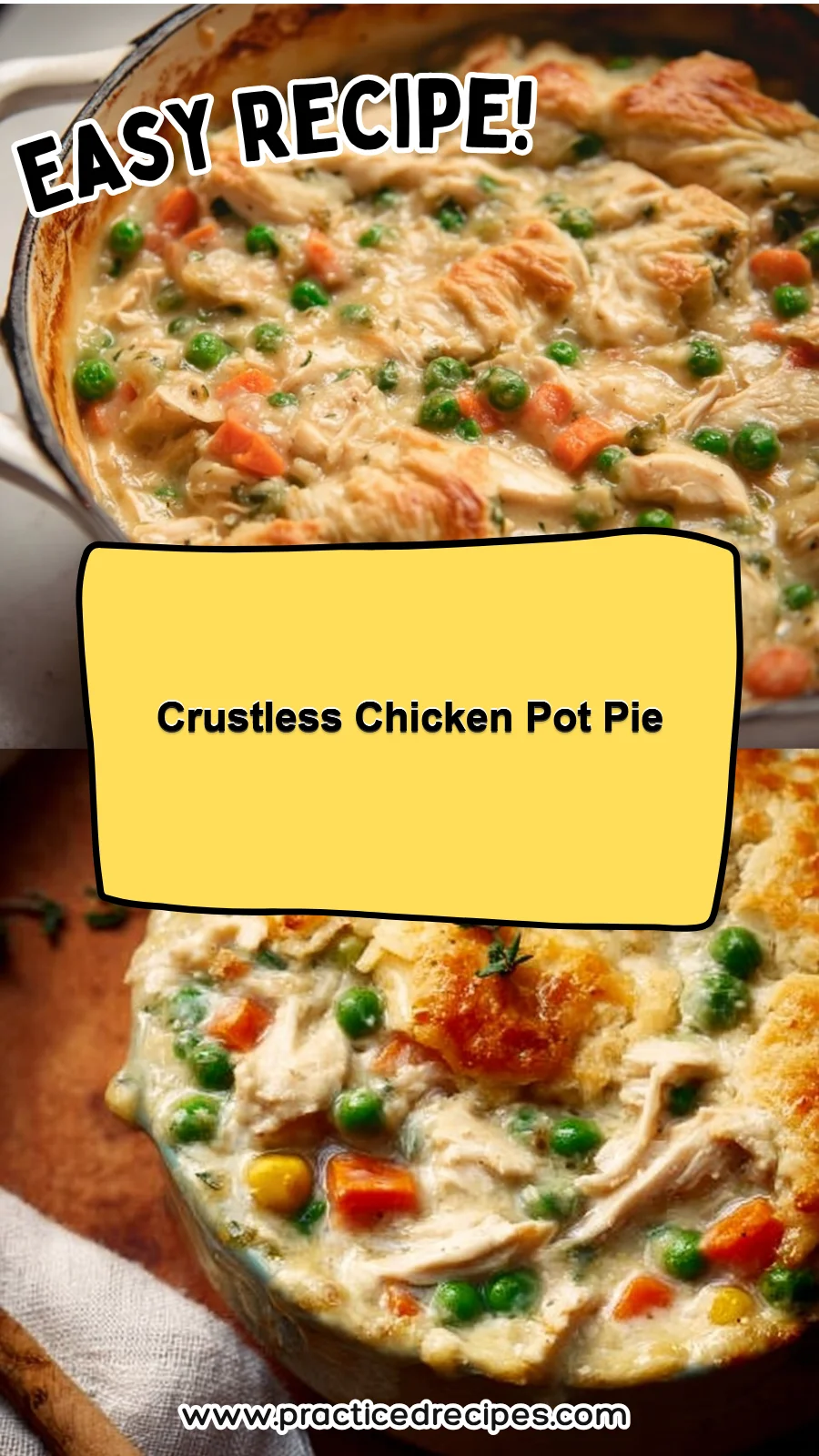 Crustless Chicken Pot Pie
