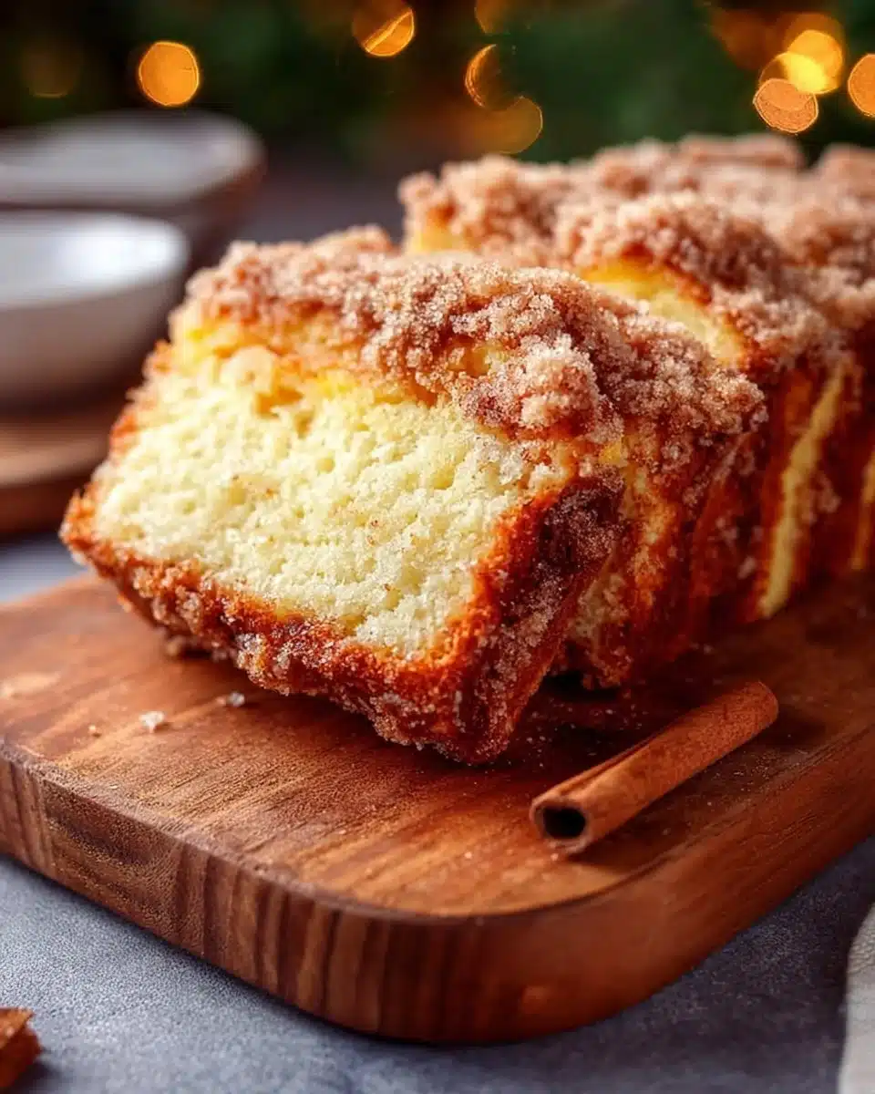 Eggnog Bread with Crumb Topping