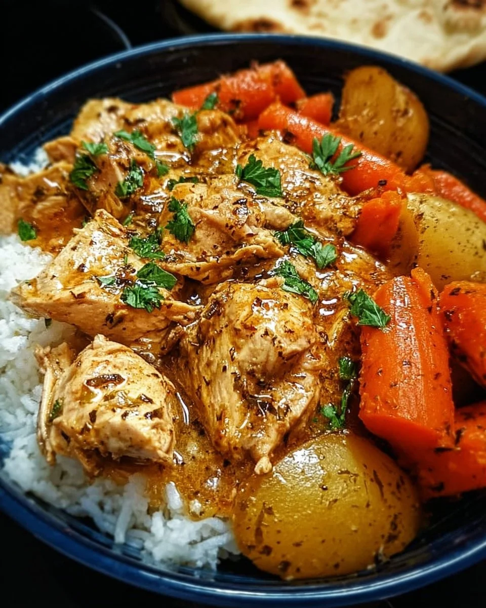 Serving of Garlic Butter Chicken garnished with herbs on a plate.