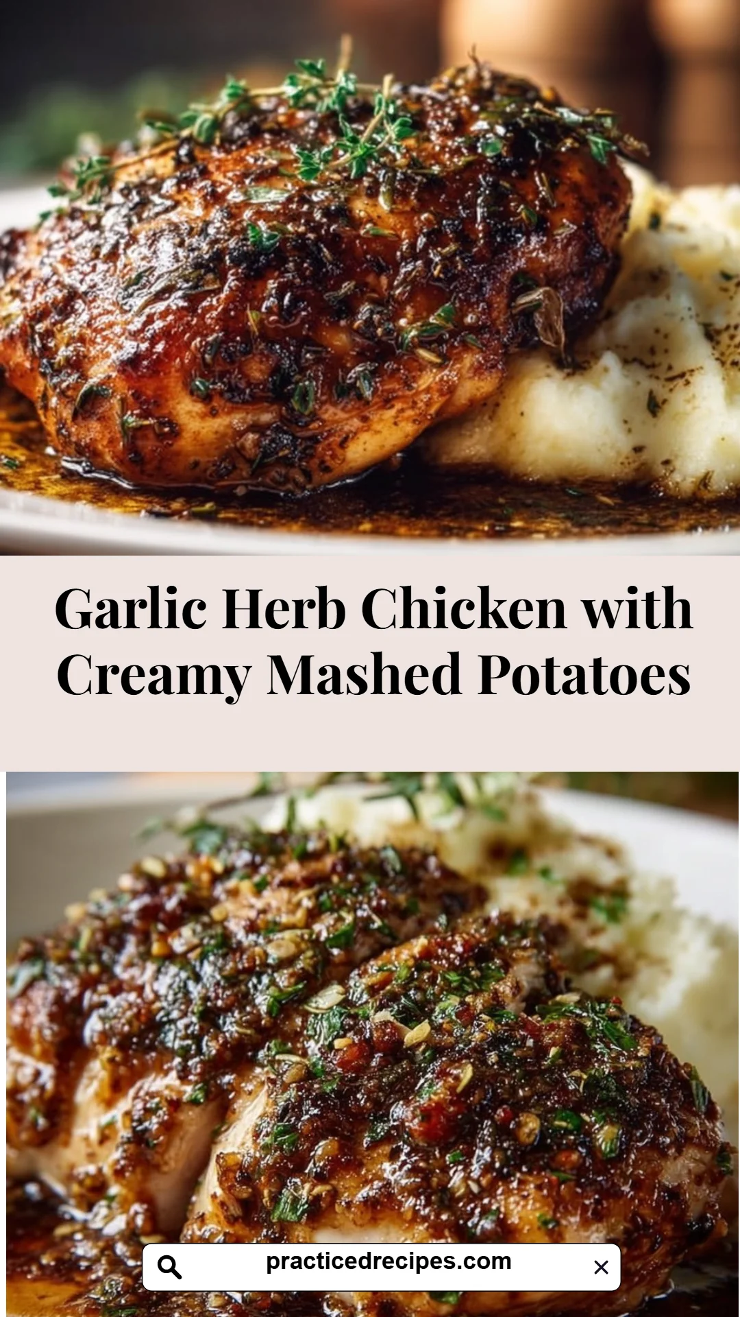 Garlic Herb Chicken with Creamy Mashed Potatoes