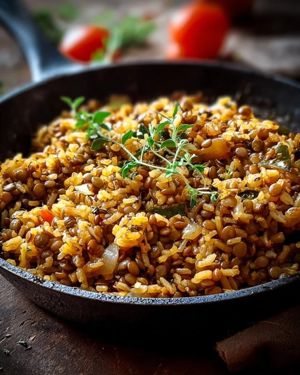 Easy One-Pan Garlicky Lentil Rice That Warms Your Soul