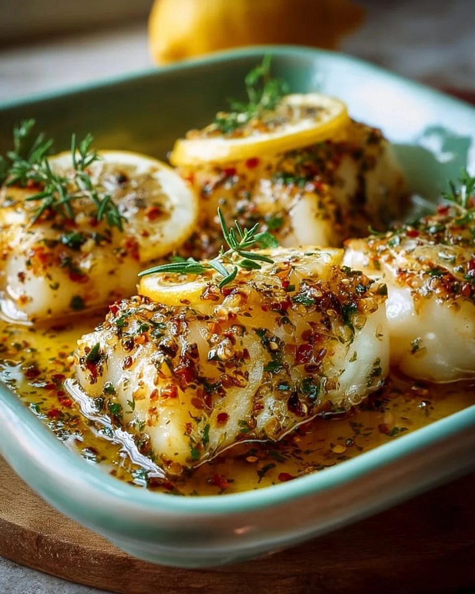 Gluten-Free Mediterranean Baked Cod with Lemon and Garlic