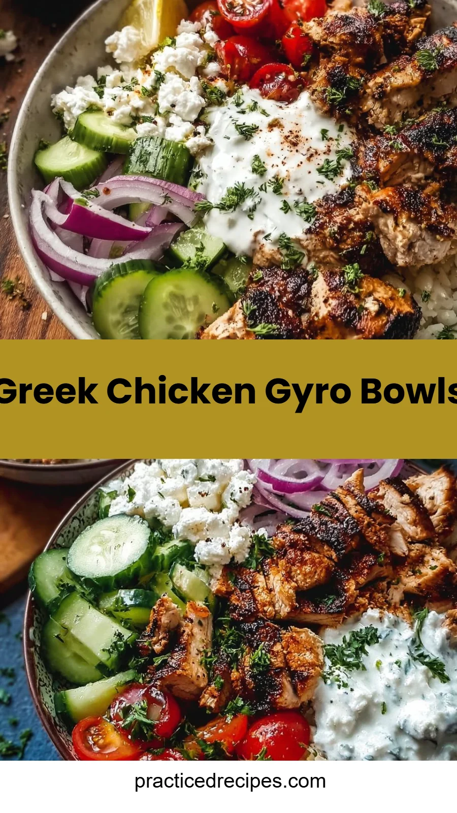Greek Chicken Gyro Bowls