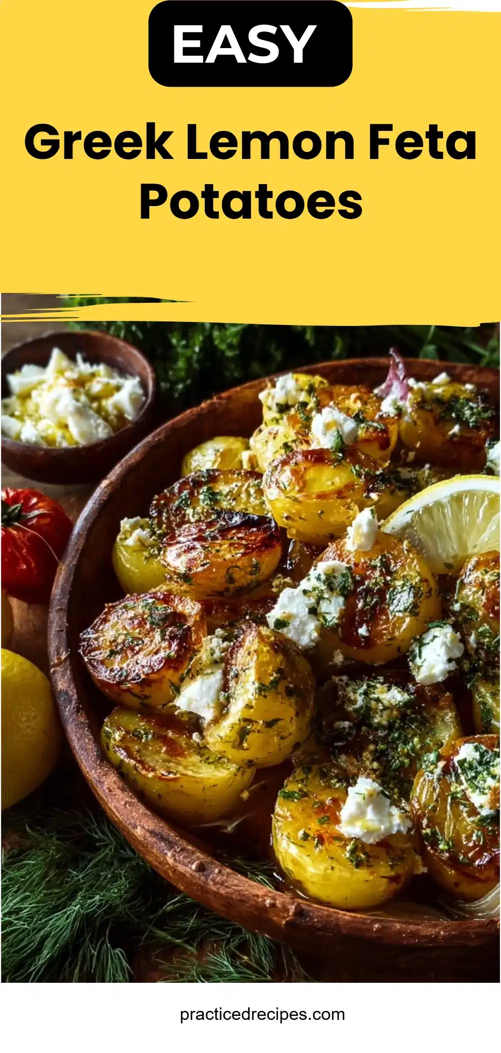 Greek Lemon Feta Potatoes
