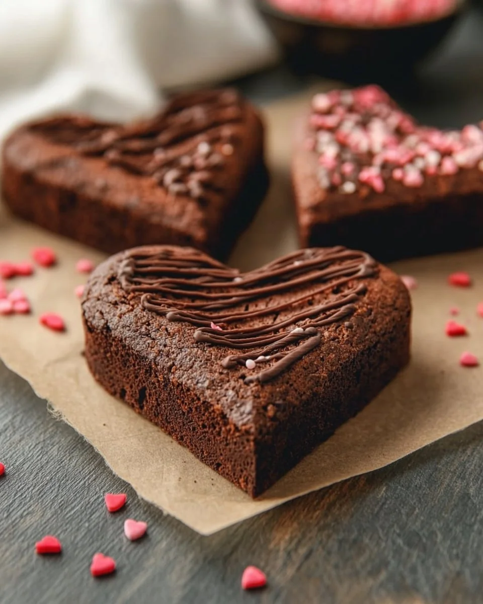 Heart Shaped Brownies Recipe