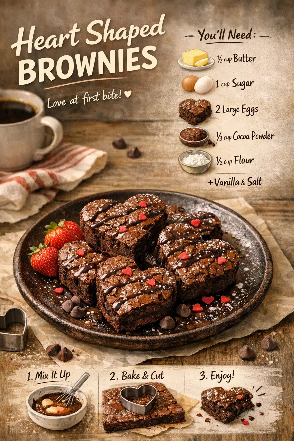 Heart Shaped Brownies