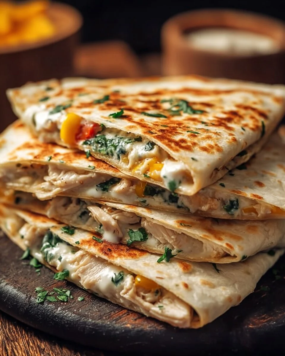 High-Protein Chicken Ranch Quesadilla