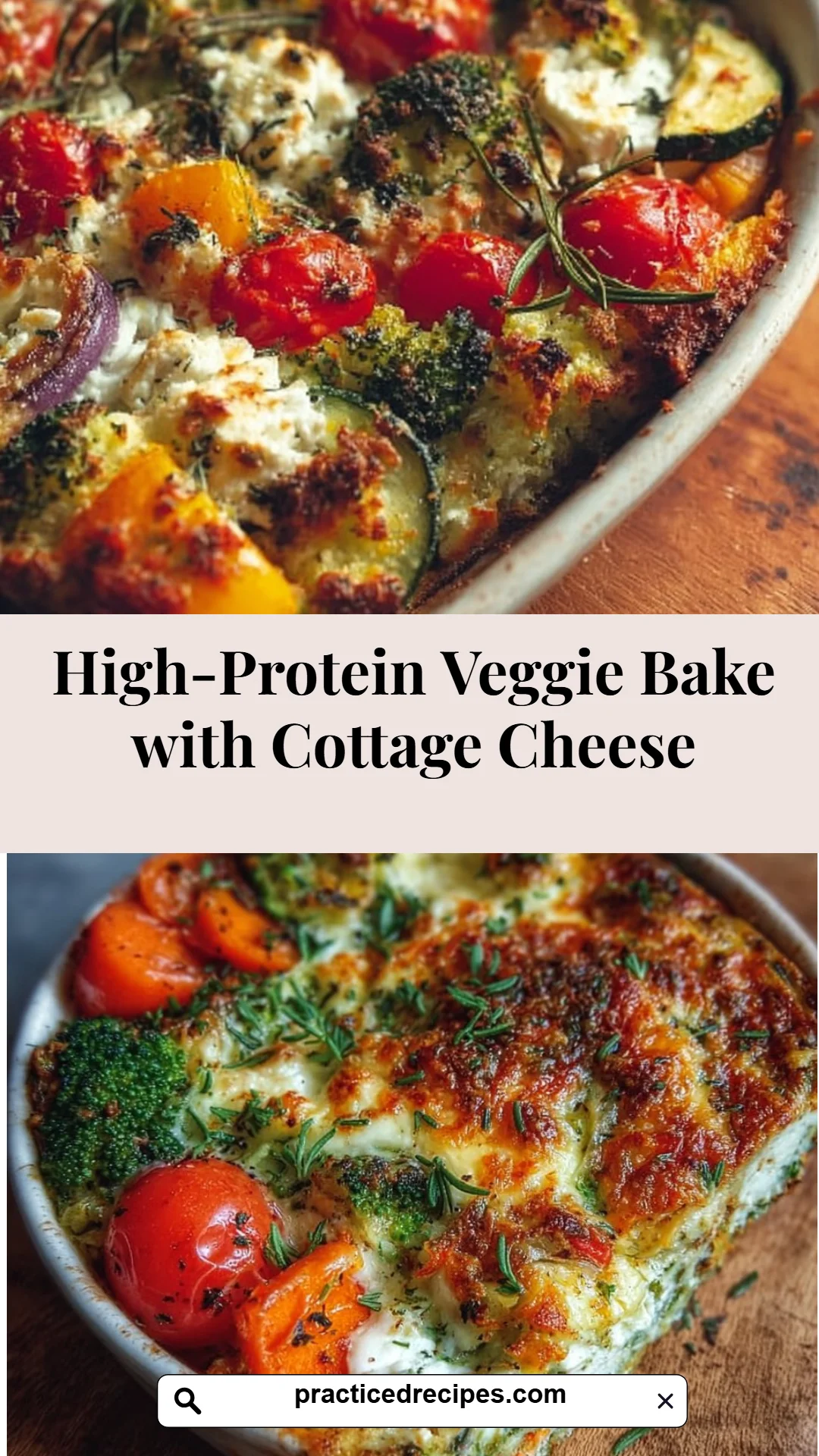 High-Protein Veggie Bake with Cottage Cheese