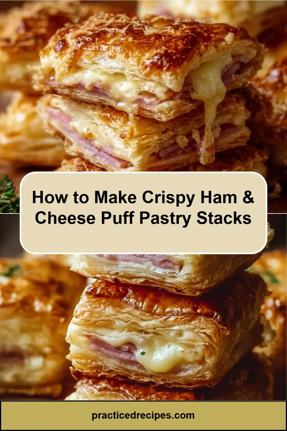 How to Make Crispy Ham & Cheese Puff Pastry Stacks