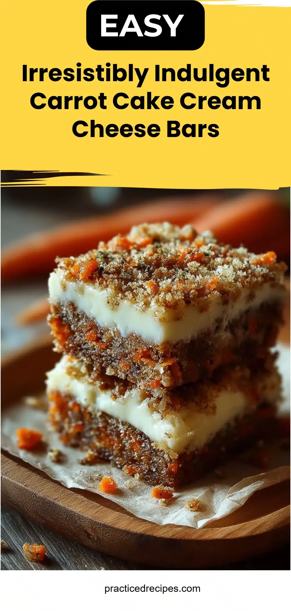 Irresistibly Indulgent Carrot Cake Cream Cheese Bars