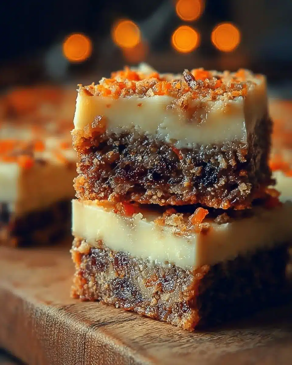 Irresistibly Indulgent Carrot Cake Cream Cheese Bars
