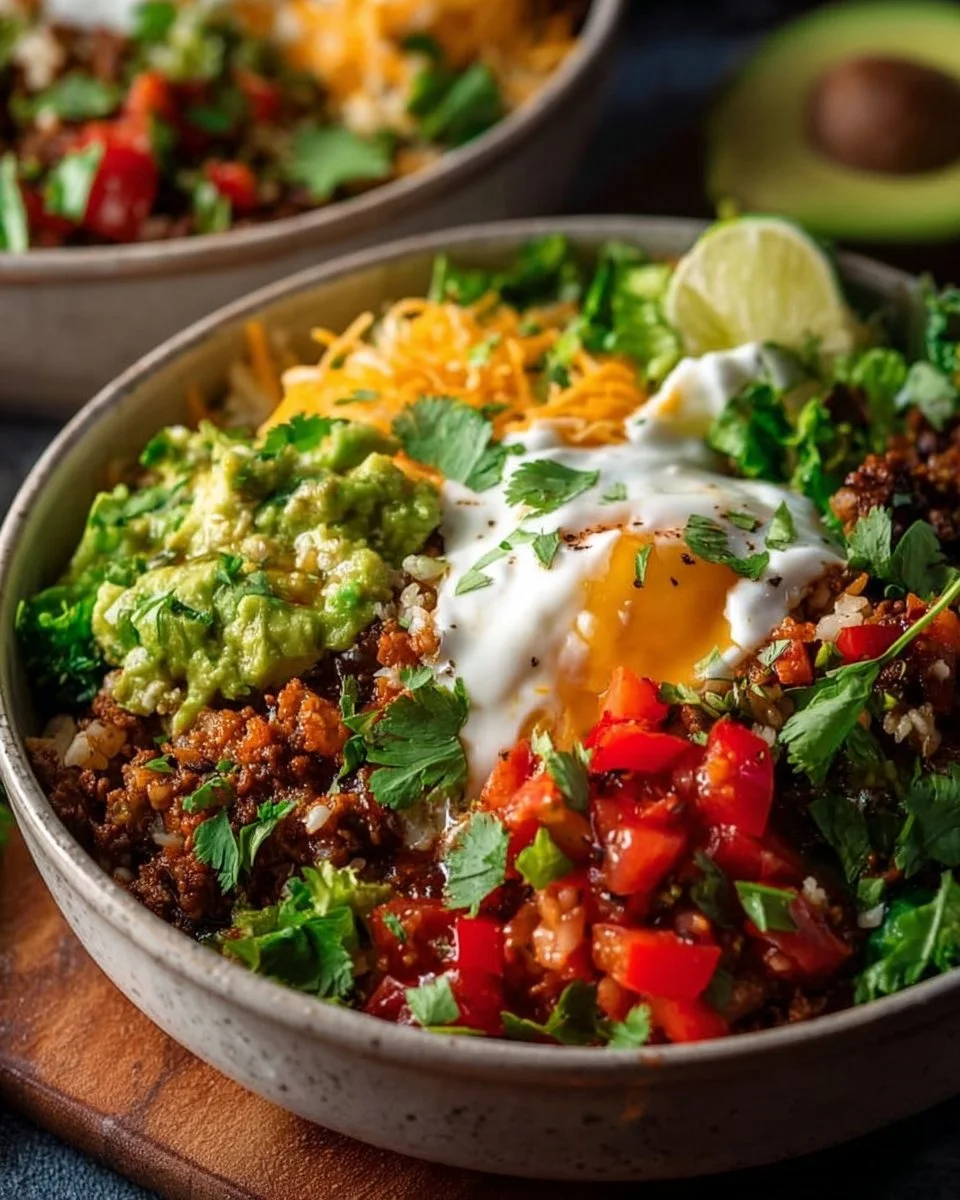 Easy Low Carb Burrito Bowl - 25min Breakfast Protein-Packed
