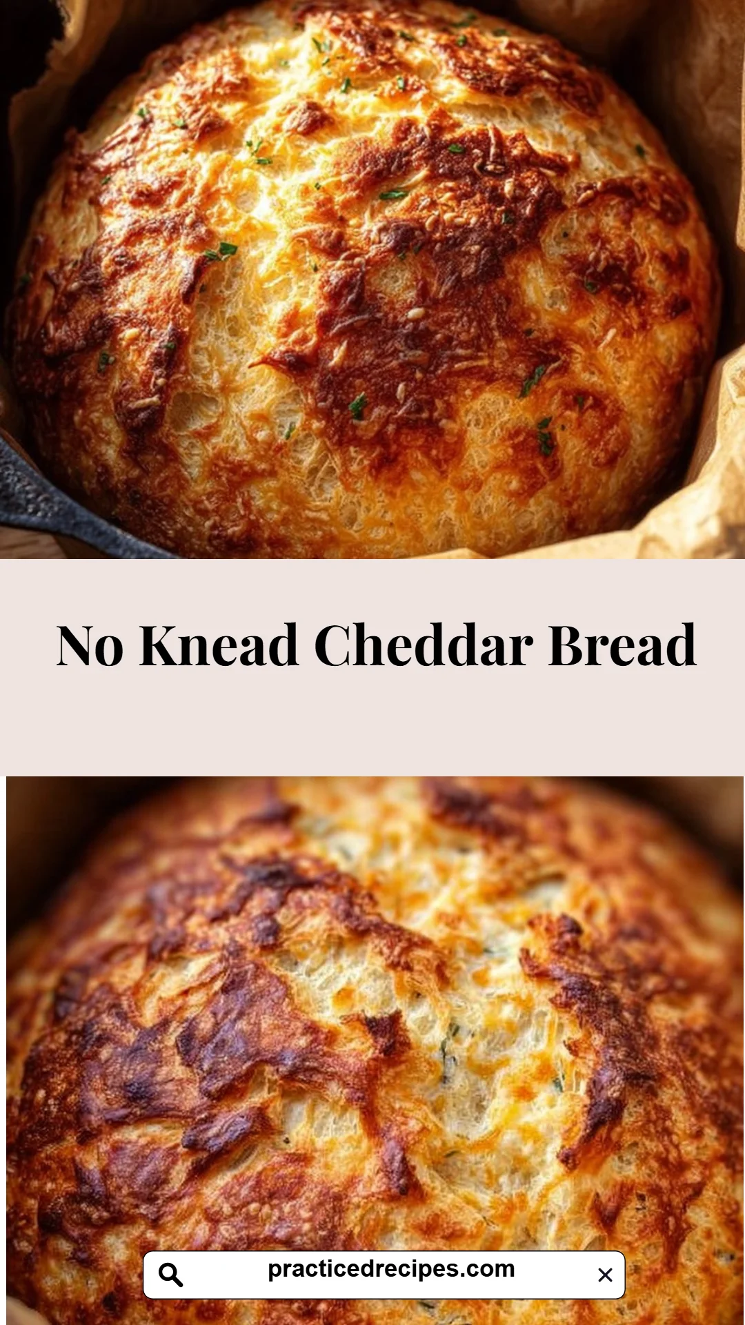 No Knead Cheddar Bread