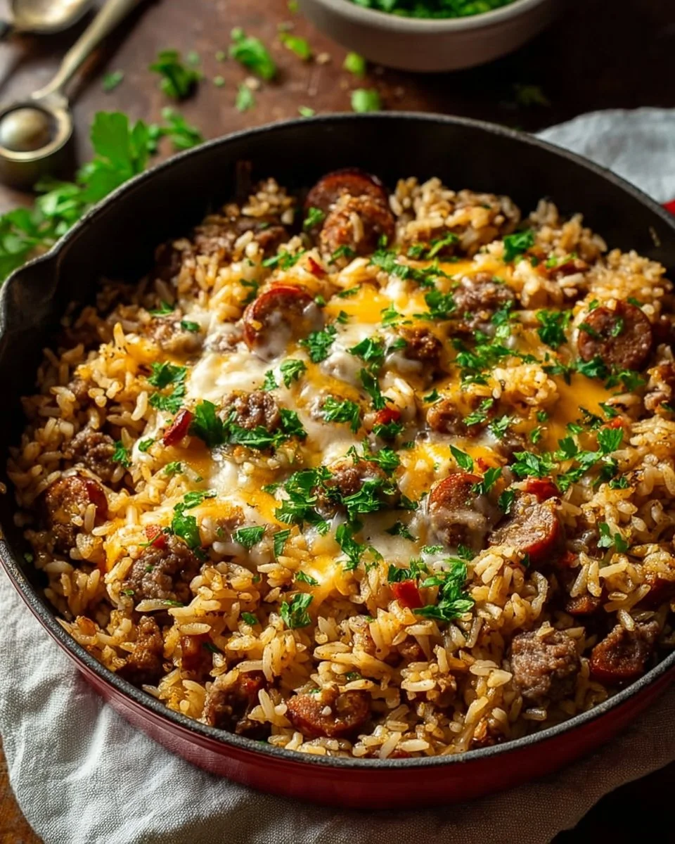 One Pot Dirty Rice with Sausage