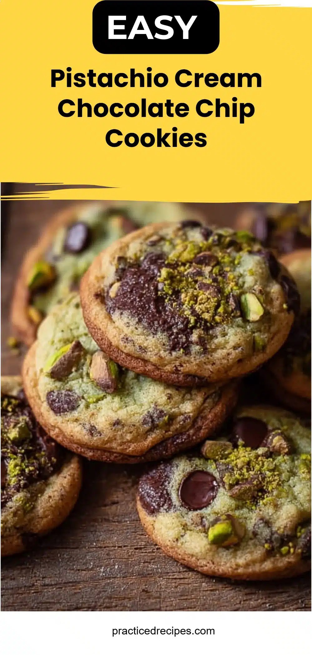 Pistachio Cream Chocolate Chip Cookies