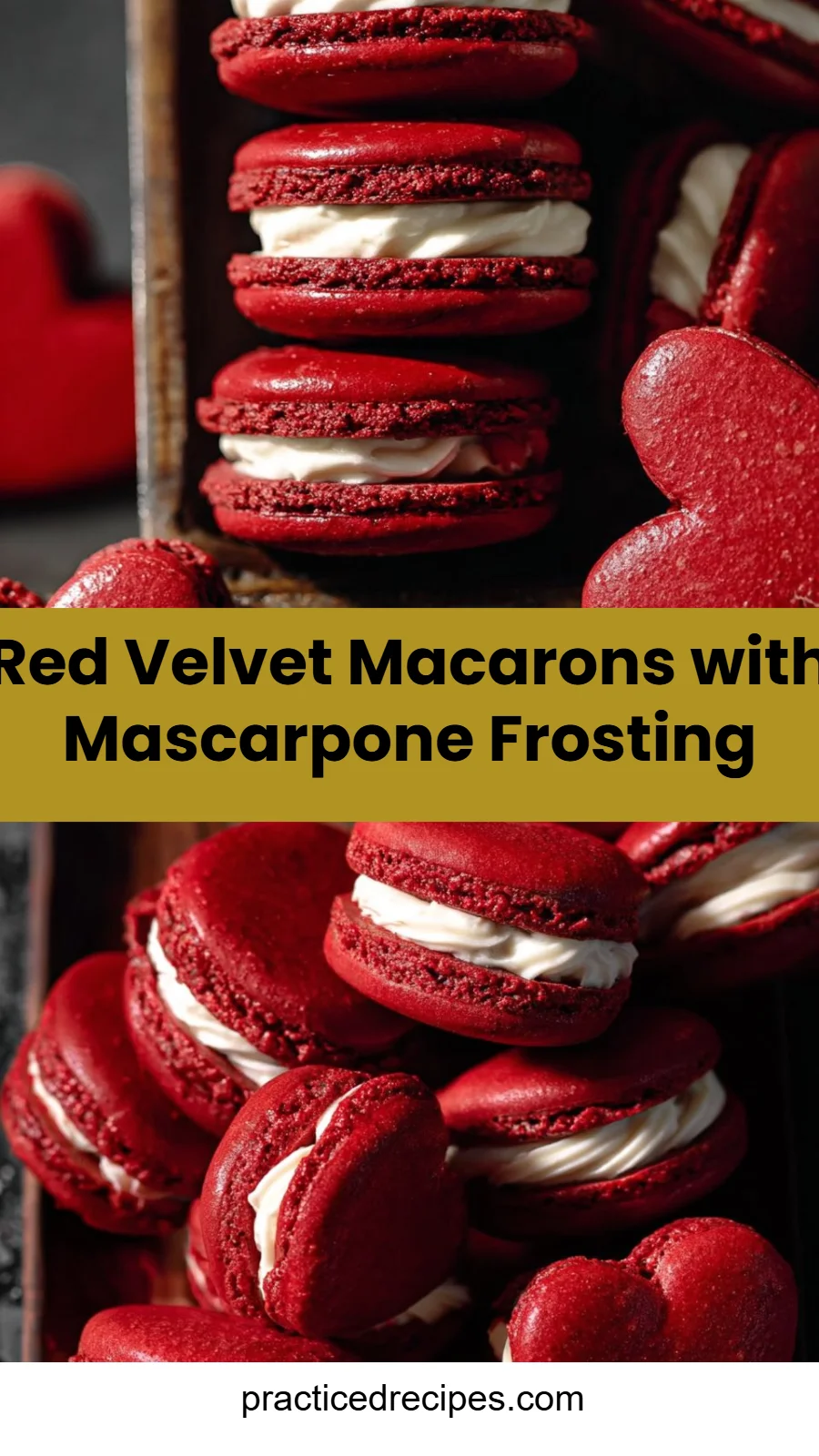 Red Velvet Macarons with Mascarpone Frosting