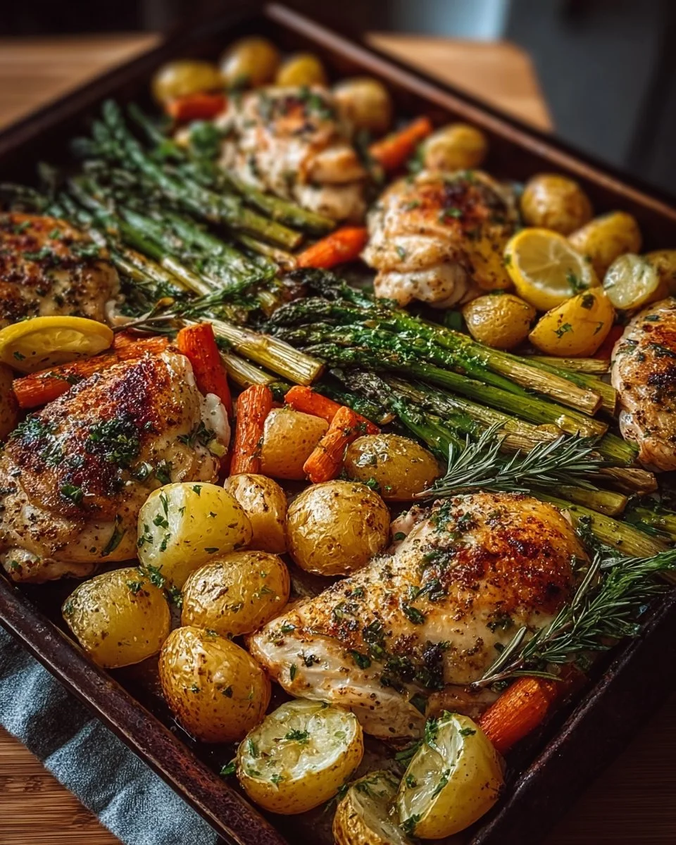 Sheet Pan Garlic Butter Chicken and Veggies